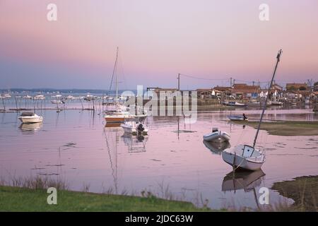 Francia, Gironda, Arcachon, porto di ostriche, situato a Cap-Ferret Foto Stock