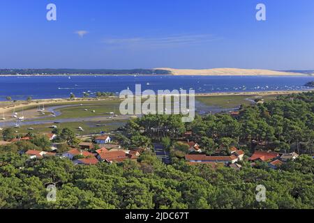 Francia, Gironde (33), Cap Ferret, la duna Pilat, vista dal faro Foto Stock