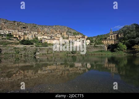 Francia, Aveyron Peyre, villaggio classificato, gole del Tarn Foto Stock