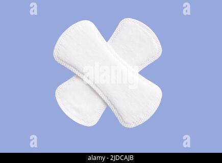 assorbenti o assorbenti igienici mestruali giornalieri monouso per donne pure vuote Foto Stock