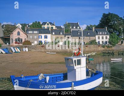 Francia, Finistère, Combrit, il porto di Sainte-Marine, estuario Odet Foto Stock