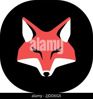 Icona geometrica di Rif Fox Head Illustrazione Vettoriale