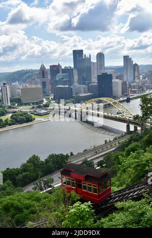 Duquesne Incline a Washington Heights, Pittsburgh Foto Stock