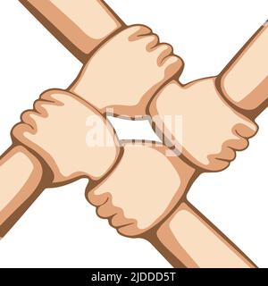 Firma collaborazione mani Illustrazione Vettoriale