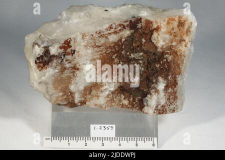 Criolite. Minerali. America del Nord; Danimarca; Groenlandia; Sermersooq; Kangilinnguit Arsukfjorden; Ivittuut Foto Stock
