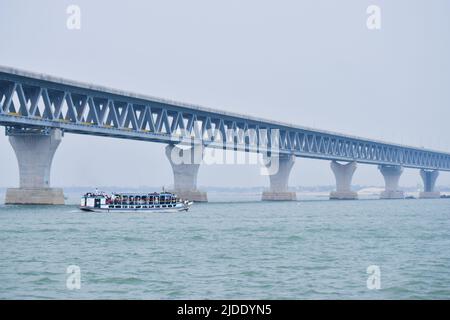 Padma Setu , padma River , Padma Bridge in costruzione Foto Stock