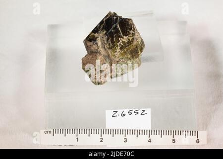 Epidote. Minerali. Nord America; USA; Connecticut; Middlesex County; Haddam Foto Stock