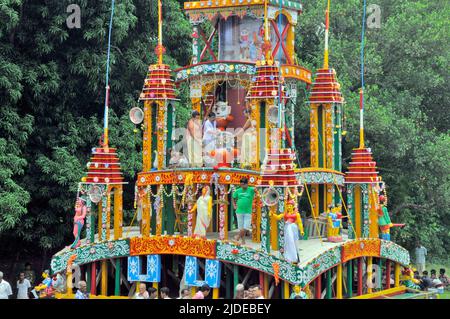festa di rathayatra festeggiamenti al guptipara west bengala Foto Stock