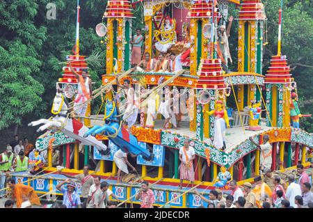 festa di rathayatra festeggiamenti al guptipara west bengala Foto Stock