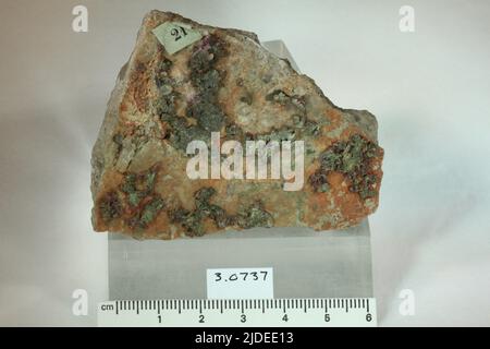 Minerali di Adamite. Europa; Francia; Provenza; Dipartimento Var; le Pradet; Cap Garonne Foto Stock