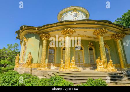 Cinesisches Teehaus, Schloßpark Sanssouci, Potsdam, Brandeburgo, Germania Foto Stock