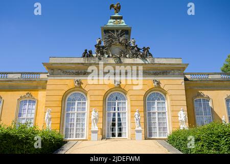 Neue Kammern, Schloßpark Sanssouci, Potsdam, Brandeburgo, Germania Foto Stock