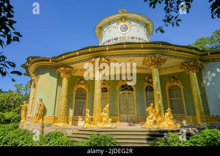 Cinesisches Teehaus, Schloßpark Sanssouci, Potsdam, Brandeburgo, Germania Foto Stock