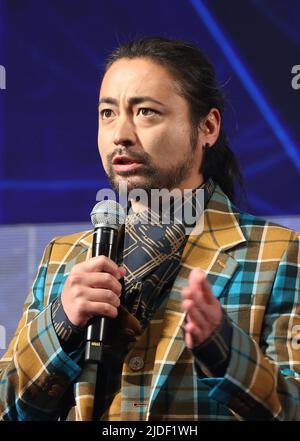 Tokyo, Giappone. 20th giugno 2022. L'attore giapponese Takayuki Yamada partecipa alla cerimonia di premiazione del Shorts Film Festival & Asia 2022 a Tokyo lunedì 20 giugno 2022. Credit: Yoshio Tsunoda/AFLO/Alamy Live News Foto Stock