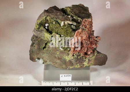 Epidote. Minerali. Nord America; USA; Michigan; Lake Superior Foto Stock