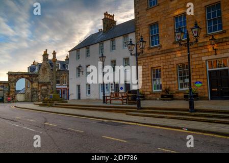 banff bassa strada aberdeenshire scozia. Foto Stock