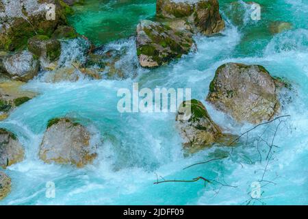 Gole di Tolmin nel Parco Nazionale del Triglav, Slovenia Foto Stock