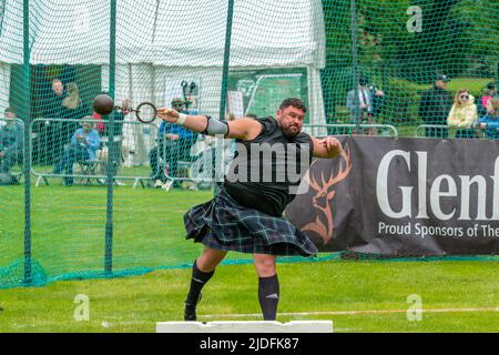 19 giugno 2022. Hazlehead, Aberdeen, Scozia. Si tratta di un concorrente del Glenfiddich Heavy Events Championship. Foto Stock