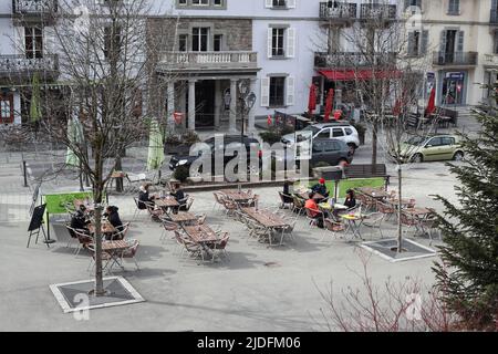 Passo di Saint-Gervais-les-Bains Foto Stock