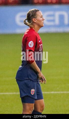 UEFA European Women's Championship 2021. 30 ago 2019. Irlanda del Nord 0 Norvegia 6 a Seaview, Belfast. Norvegia Femminista Internazionale di Femminile Kristine Minde Norvegia (17). Foto Stock
