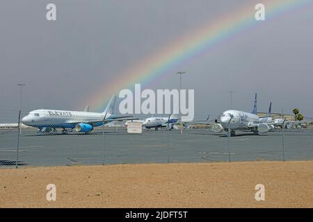 Boeing 737 è stato fondato dopo il Covid19 presso l'aeroporto internazionale di Tucson, Arizona Foto Stock