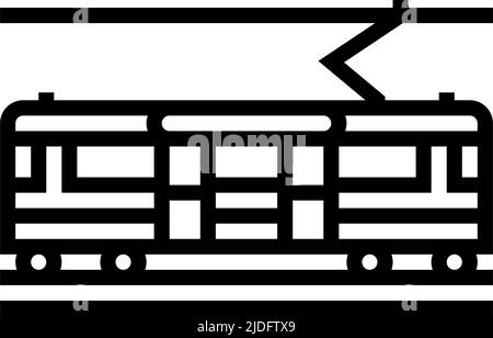 illustrazione del vettore della linea del tram circolare della città Illustrazione Vettoriale