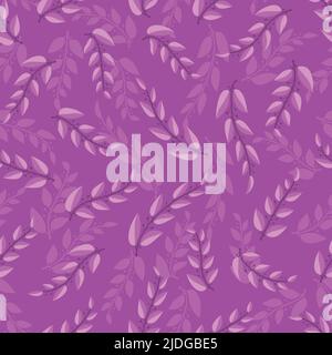 Motivo di ripetizione senza giunture vettoriale viola viola. Sfondo lavanda retrò. Elegante disegno superficiale per tessuti, tessuti, scrapbooking, packaging Illustrazione Vettoriale