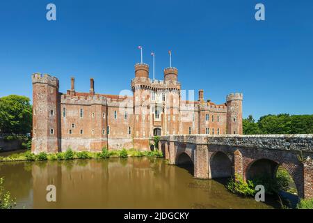 Castello di Herstmonceux, East Sussex, Inghilterra, Regno Unito. Foto Stock