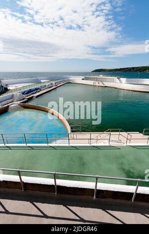 Jubilee Art Deco piscina all'aperto, Penzance, Cornovaglia Foto Stock