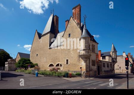 Il Musée du Berry al Hôtel Cujas, centro storico di Bourges. Dipartimento di Cher, Centro-Val de Loire, Francia. Foto Stock