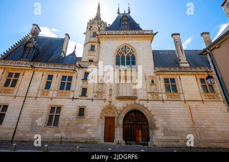 Palais Jaques Coeur, edificio del XV secolo, centro storico di Bourges. Dipartimento di Cher, Centro-Val de Loire, Francia. Foto Stock