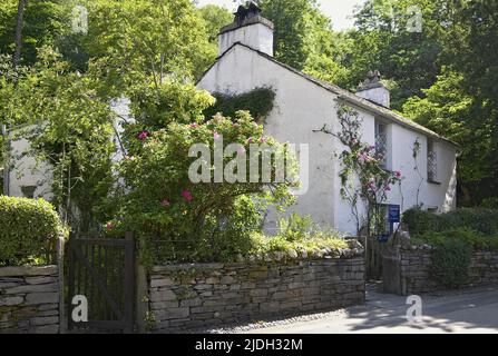 Colomba Cottage a Grasmere, Regno Unito, Inghilterra, Umbria, William Wordsworth Foto Stock