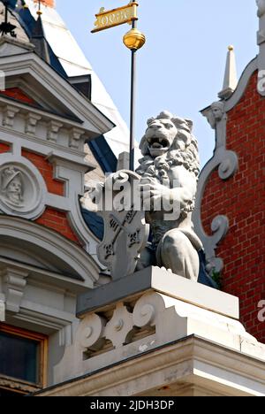 Animale araldico della casa di Dannenstern, Lettonia, riga Foto Stock