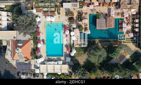 Faqra club, resort con piscine e campo da tennis, Monte Libano - Faraya, Medio Oriente Foto Stock