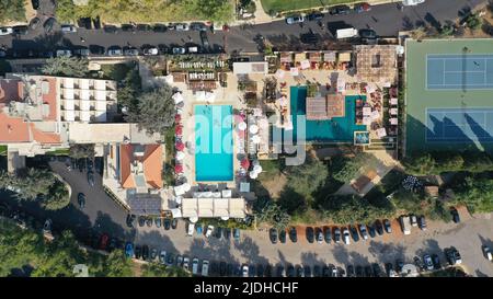 Faqra club, resort con piscine e campo da tennis, Monte Libano - Faraya, Medio Oriente Foto Stock