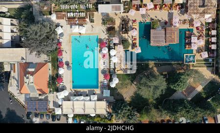 Faqra club, resort con piscine e campo da tennis, Monte Libano - Faraya, Medio Oriente Foto Stock