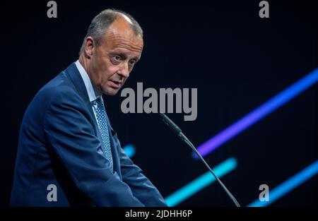 Berlino, Germania. 21st giugno 2022. Friedrich Merz, Presidente federale della CDU. Credit: Michael Kappeler/dpa/Alamy Live News Foto Stock