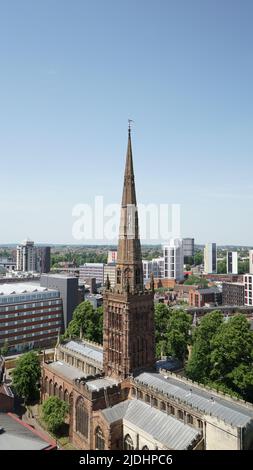 Torre di San Michele presso la Cattedrale di Coventry Foto Stock