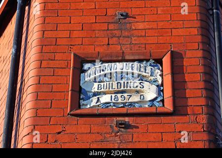 Diamond Jubilee 1897 Buildings, 141 Old Liverpool Rd, GT Sankey, Warrington, Cheshire, Inghilterra, REGNO UNITO, WA5 1AS Foto Stock