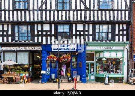 Homend, una strada a Ledbury, Herefordshire, Regno Unito Foto Stock