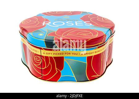 Cadbury Roses Flower Tin Foto Stock