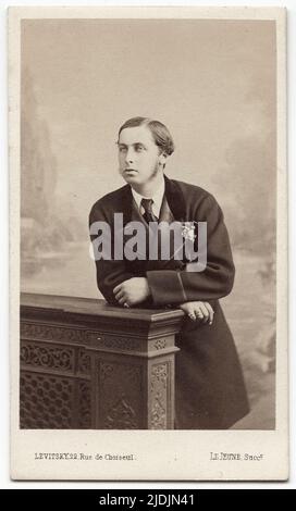Ritratto del Principe Alfred (1844-1900), il Duca di Edimburgo, circa 1865. Fotografia di Sergey Lvovich Levitsky (1819 - 1898). Foto Stock
