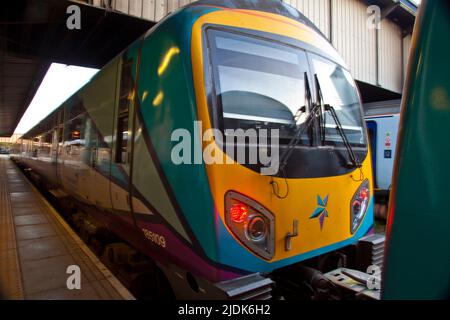 National Rail Strike, stazione ferroviaria di Sheffield, South Yorkshire Foto Stock