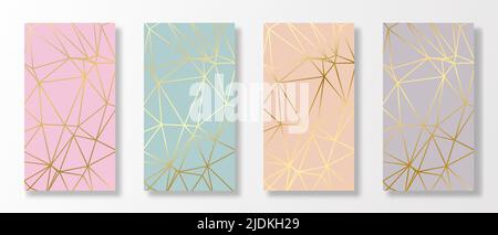 Moderne copertine astratte. Design delle coperture minimale. Sfondo geometrico colorato. Illustrazione vettoriale. Illustrazione Vettoriale