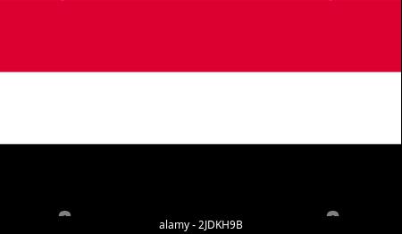 Bandiera dello Yemen. Illustrazione vettoriale Illustrazione Vettoriale