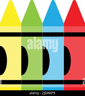 Immagine vettoriale dell'icona del pastello. Immagine del pastello o grafica del clip Illustrazione Vettoriale