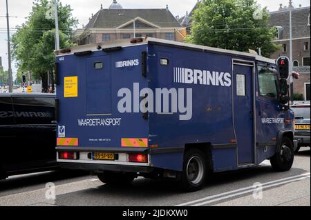 Brinks Company Truck ad Amsterdam Paesi Bassi 21-6-2022 Foto Stock