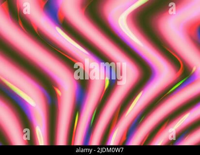 Onde cromatiche colorate in colori caldi e luminosi Illustrazione Vettoriale