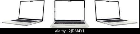 Computer portatile con schermo vuoto isolato Illustrazione Vettoriale