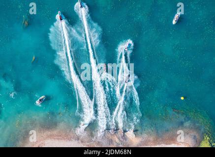 Campionato Aquabike sul lago Jarun, Zagabria Croazia Foto Stock